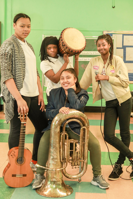 students with donated instruments